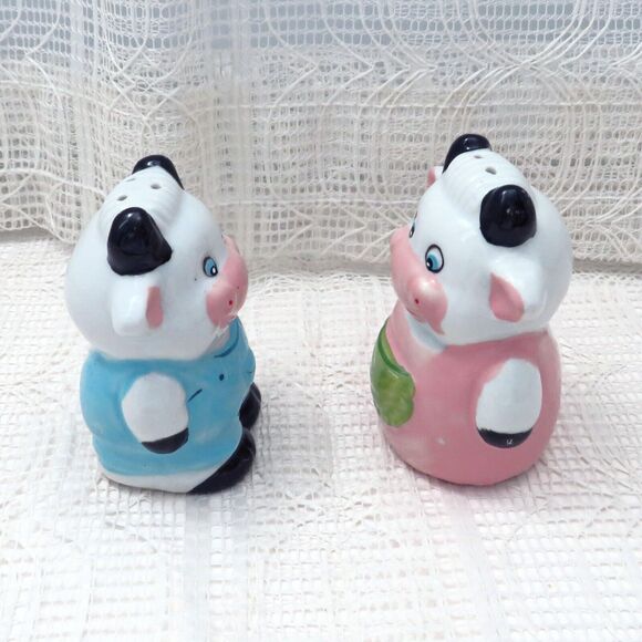 Vintage Country Cow Salt and Pepper Shaker Set, Farmhouse Decor, Country Style - Picture 5 of 9